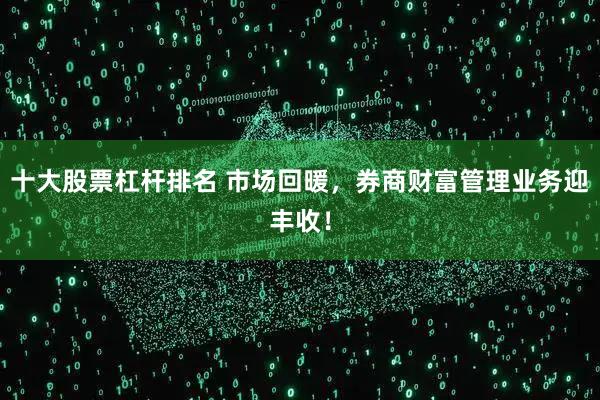 十大股票杠杆排名 市场回暖，券商财富管理业务迎丰收！