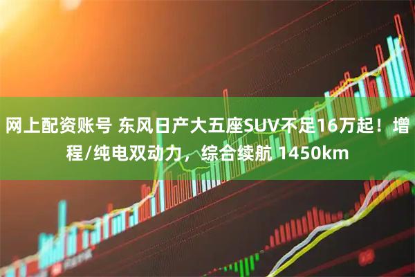 网上配资账号 东风日产大五座SUV不足16万起！增程/纯电双动力，综合续航 1450km
